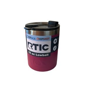 NWT RTIC Vacuum Insulated Stainless Steel Lowball Tumbler in Very Berry